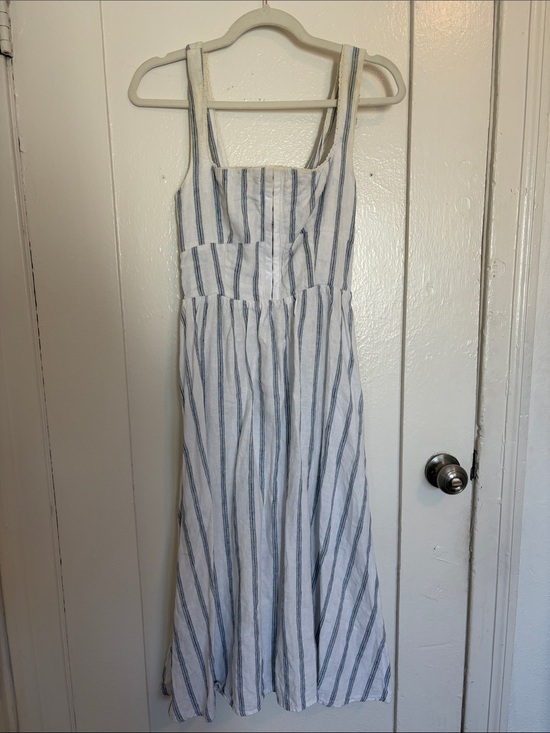 Reformation Dresses & Skirts - Reformation tagliatelle Blue & White Striped Midi Sundress linen size 2